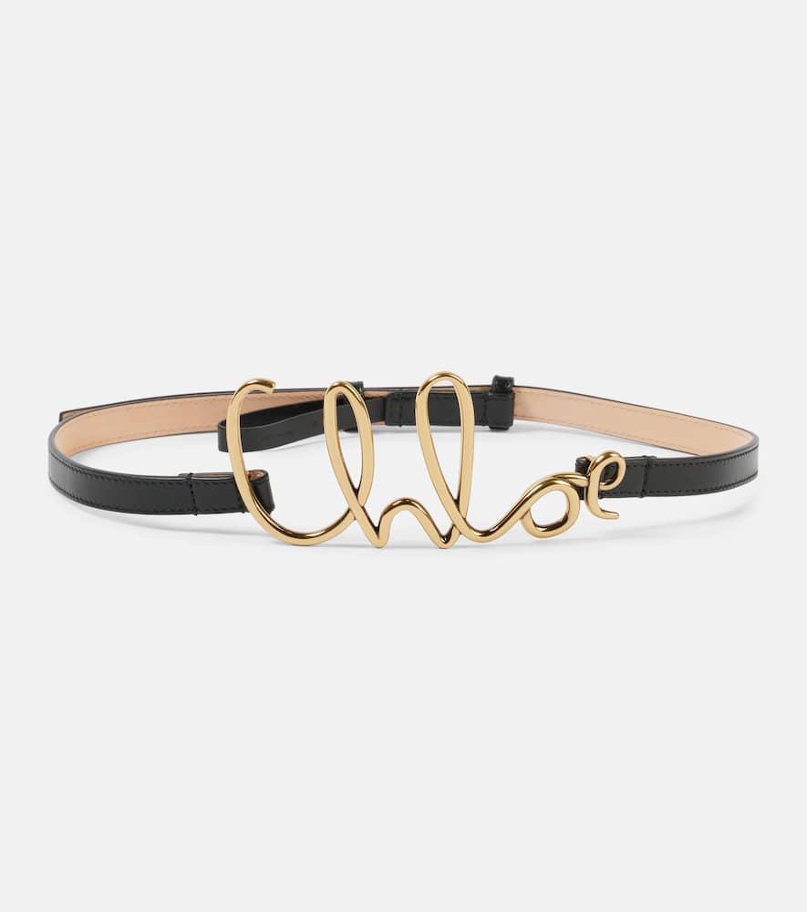 CHLOÉ Iconic Small Buckle Belt In Black Product Image