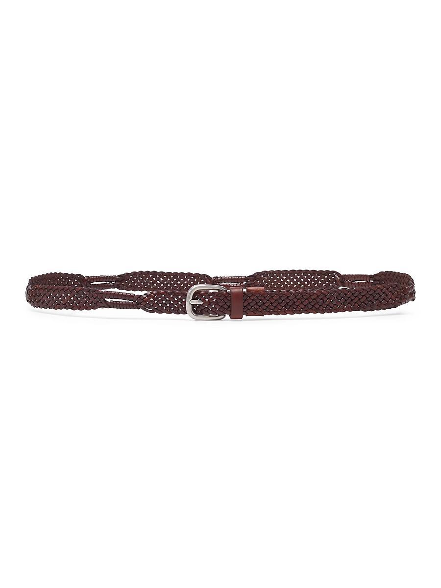 Mens Scratched Braided Calfskin Belt Product Image