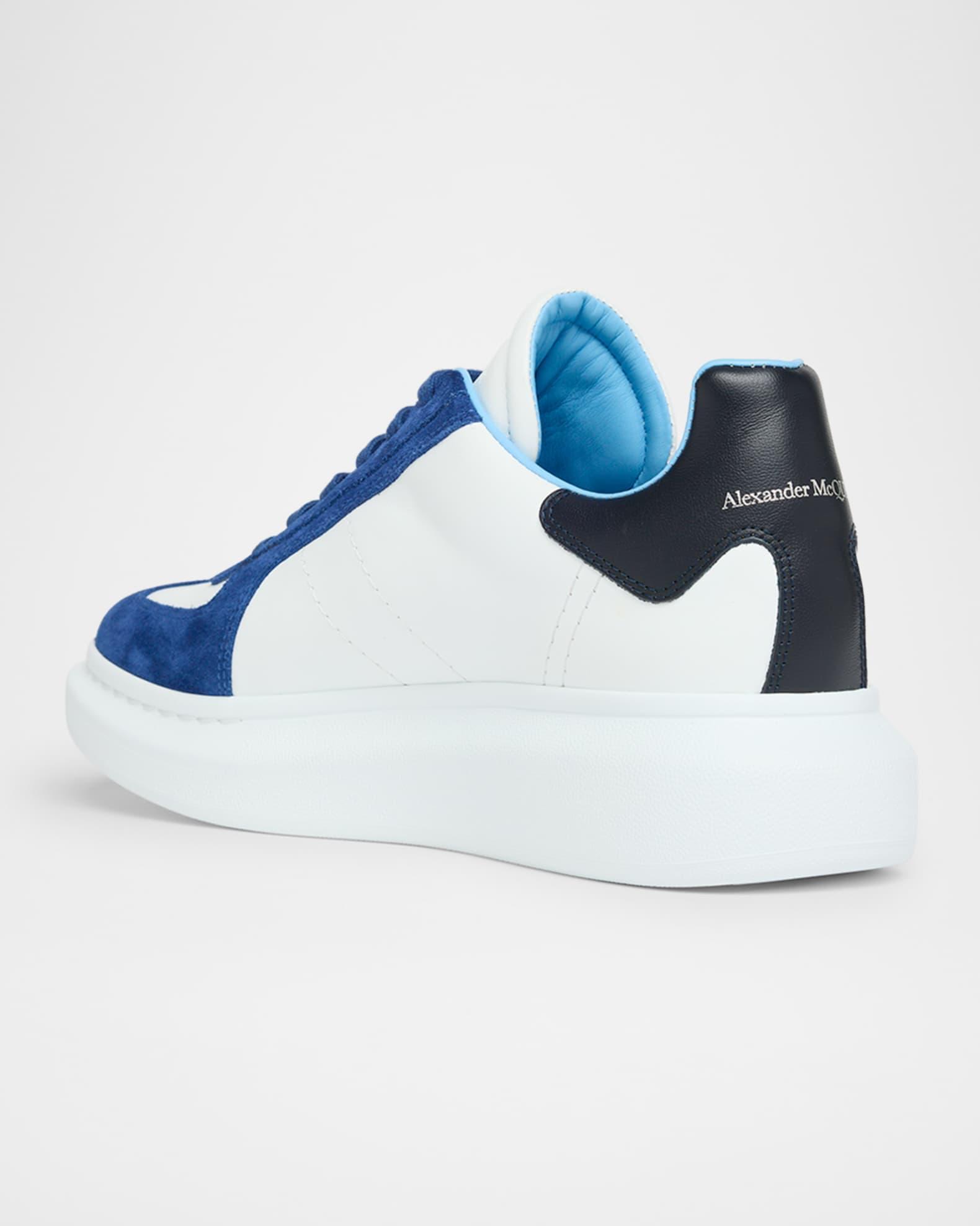 Men's Oversized Leather and Suede T-Toe Sneakers Product Image
