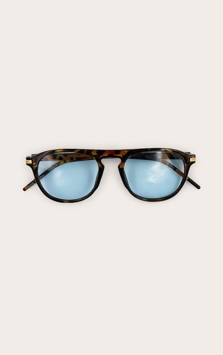 Acid Tortoiseshell Angled Aviator Sunglasses Product Image