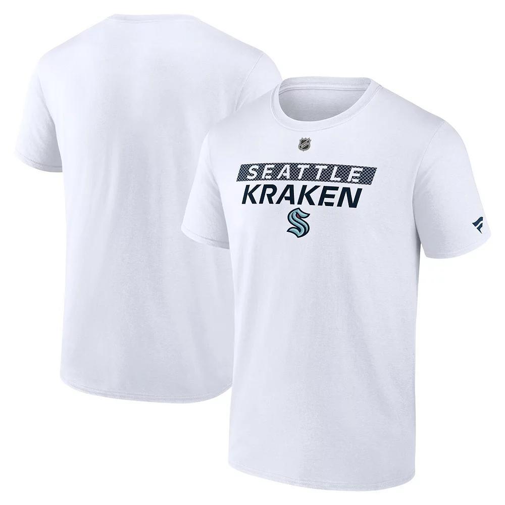 Men's Fanatics  White Seattle Kraken Authentic Pro Core Primary T-Shirt, Size: XL, Krk White Product Image