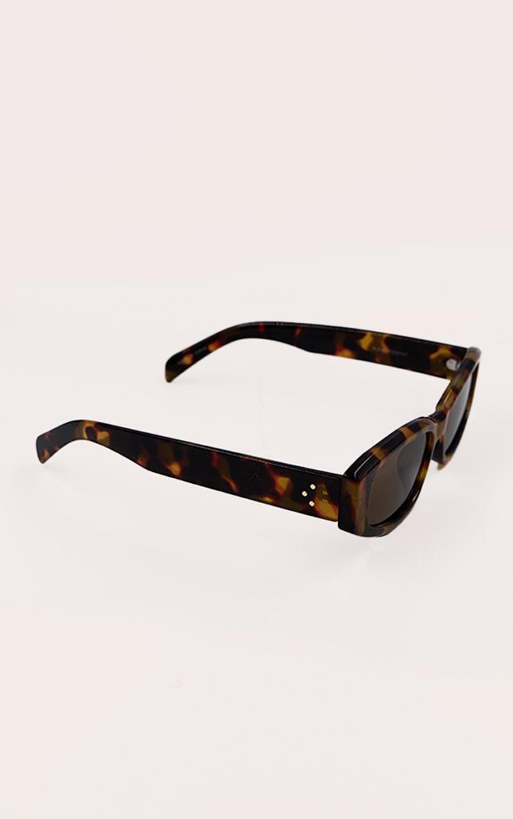 Brown Tort Slim Cat Eye Sunglasses Product Image