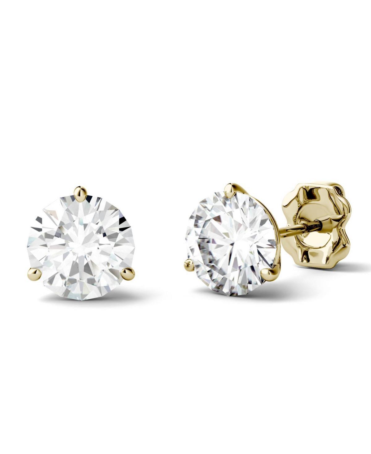 Charles & Colvard 14k White Gold 3 Carat T.W. Lab-Created Moissanite Stud Earrings, Women's Product Image