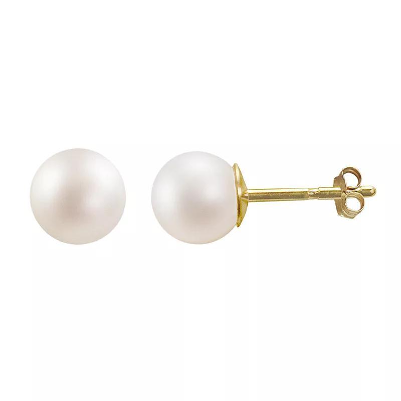 PearLustre by Imperial 10k Gold 5-mm Freshwater Cultured Pearl Stud Earrings, Womens Product Image