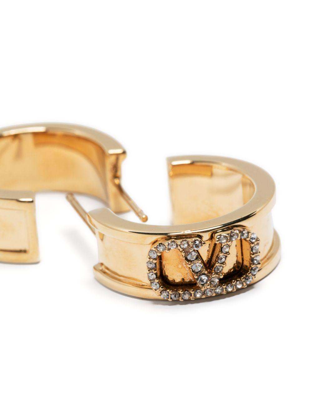 VLogo crystal-embellished earrings Product Image