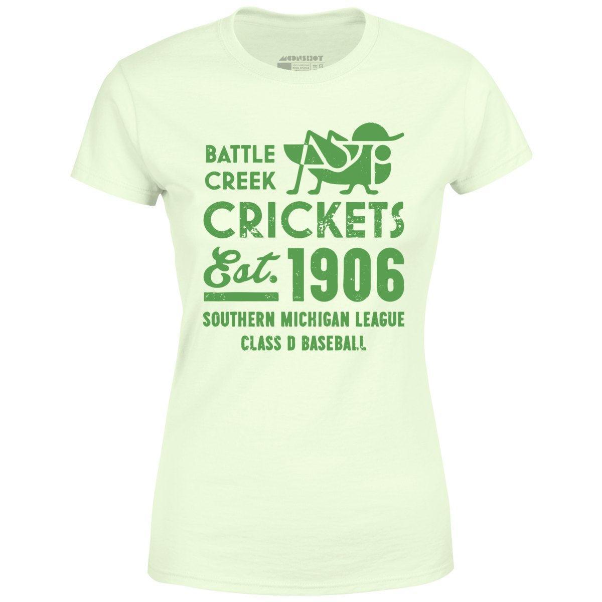 Battle Creek Crickets - Michigan - Vintage Defunct Baseball Teams - Women's T-Shirt Female Product Image