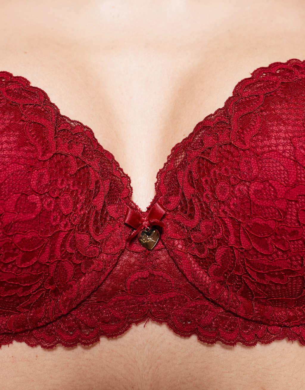 Boux Avenue Billie balconette bra in red Product Image