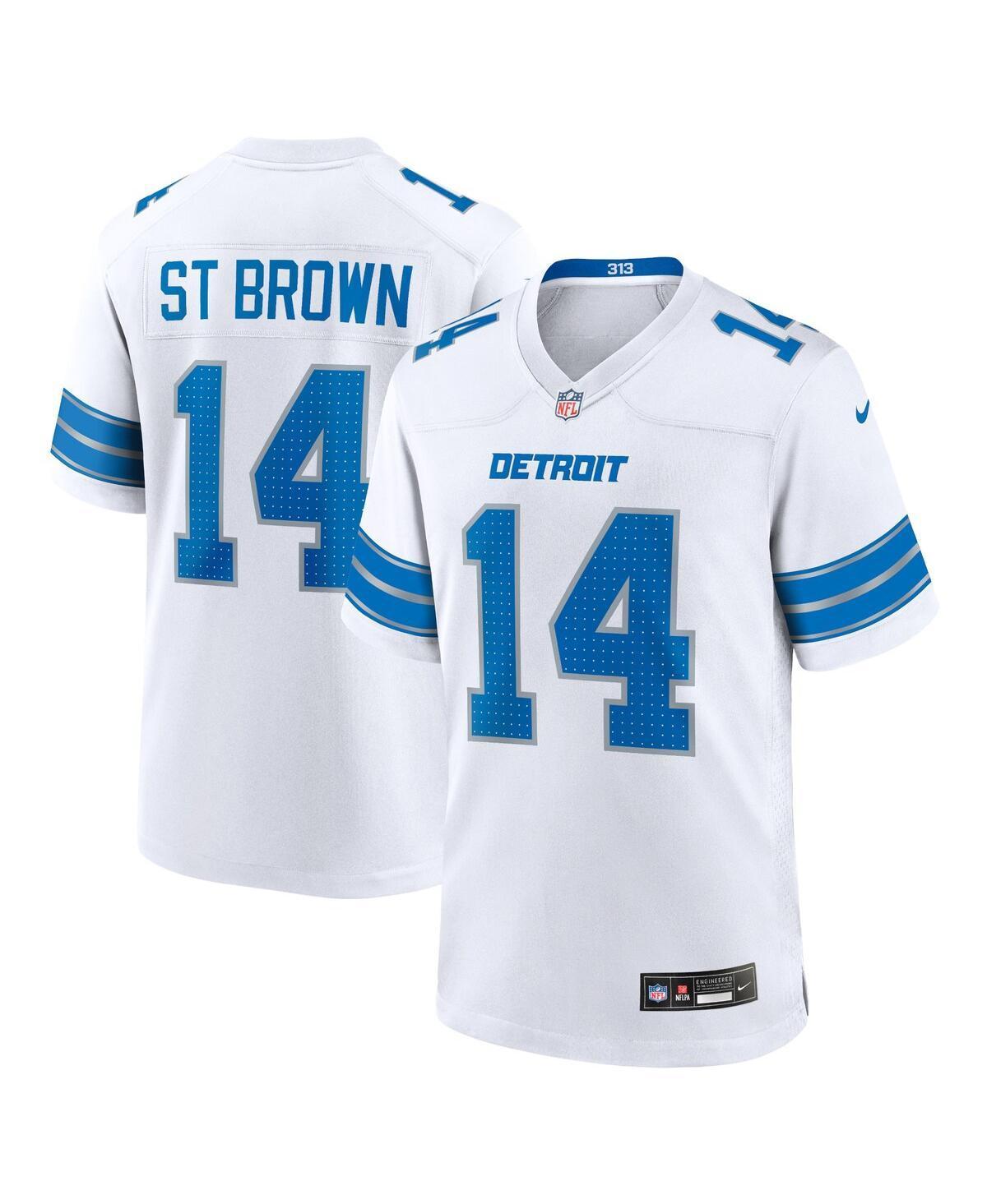 Men's Nike Amon-Ra St. Brown White Detroit Lions Game Jersey, Size: Medium Product Image
