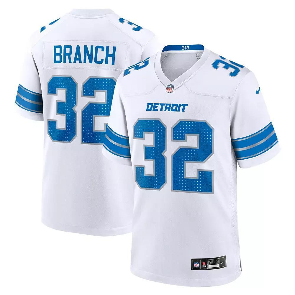 Men's Nike Brian Branch White Detroit Lions White Game Jersey, Size: XL Product Image