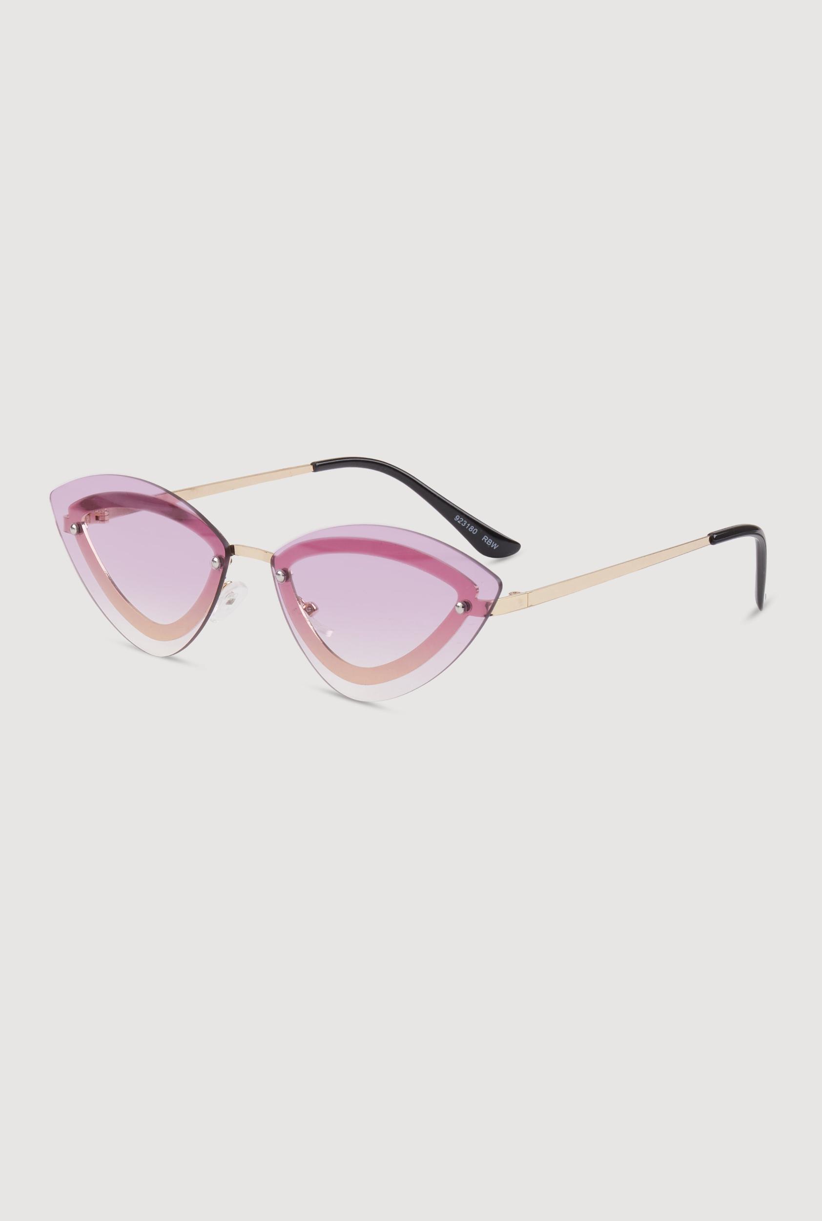 Rimless Cat Eye Sunglasses Female Product Image