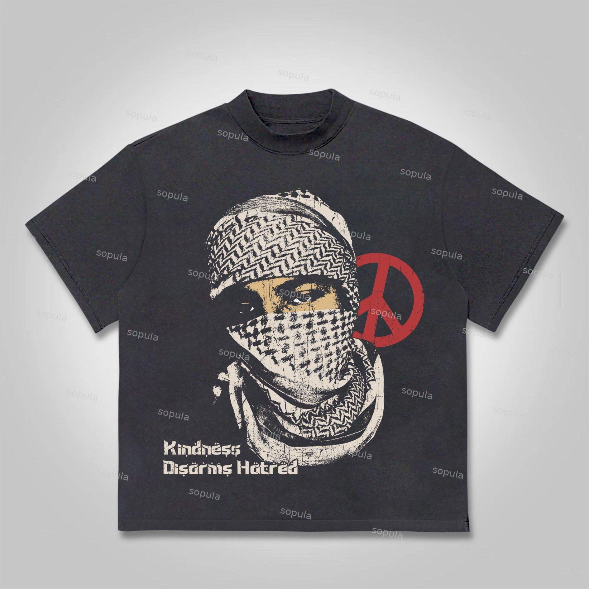 Sopula Kindness Disarms Hatred Graphic Cotton T-Shirt Product Image