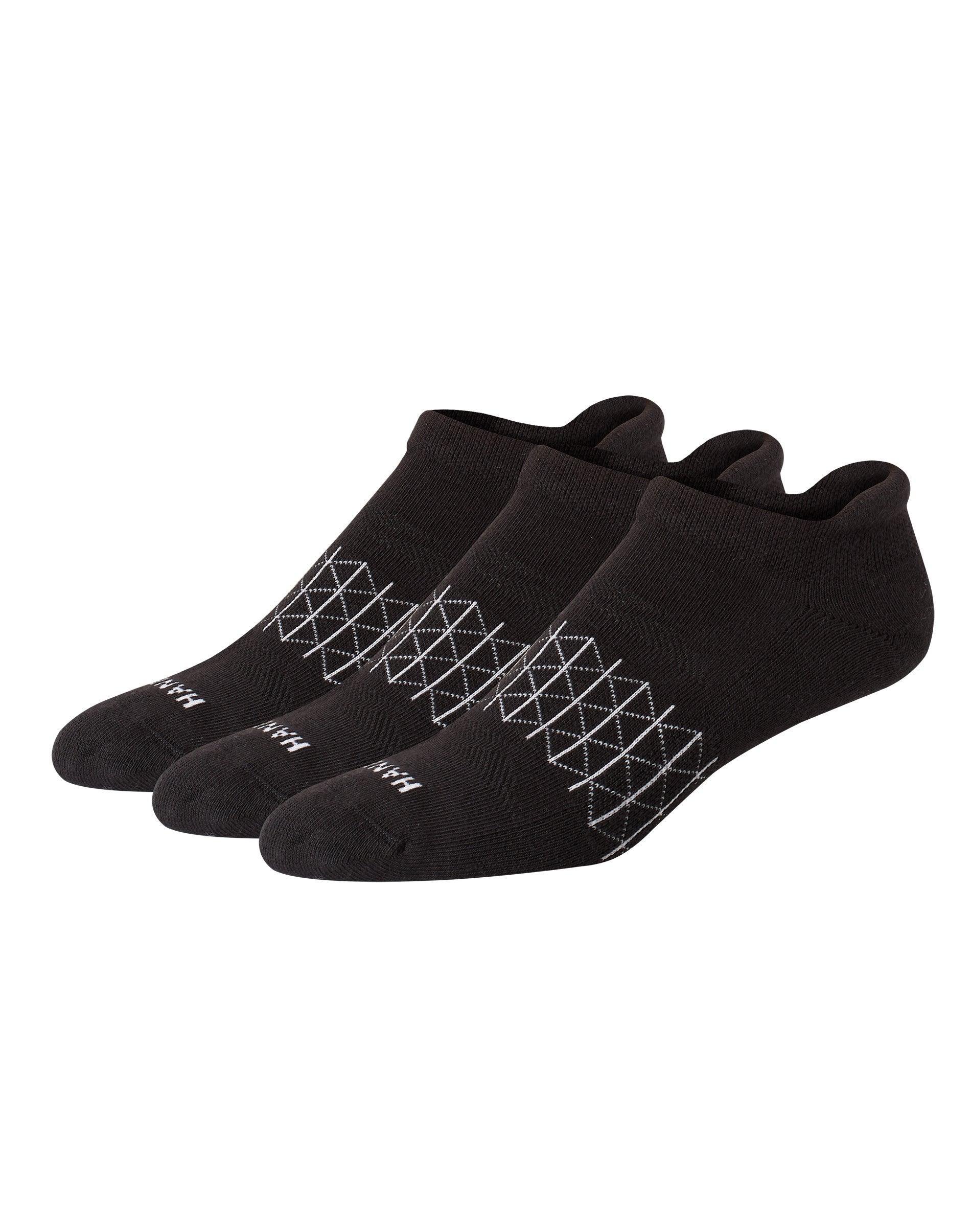 Hanes Mens 3pk Absolute Active Cushioned Heel Shield Socks 6-12: Low Cut, Breathable Mesh, Arch Support, Seamless Toe Product Image