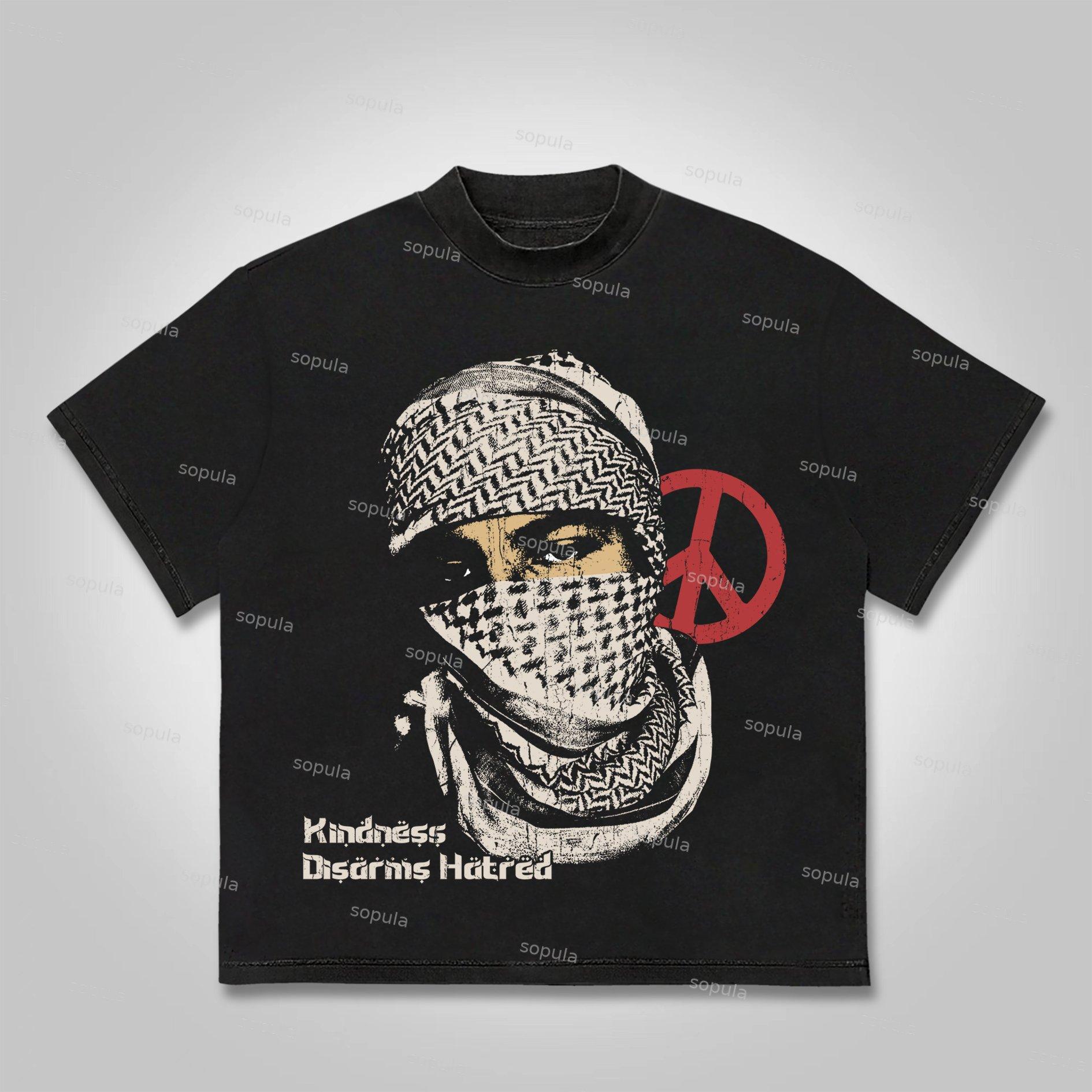 Sopula Kindness Disarms Hatred Graphic Cotton T-Shirt Product Image