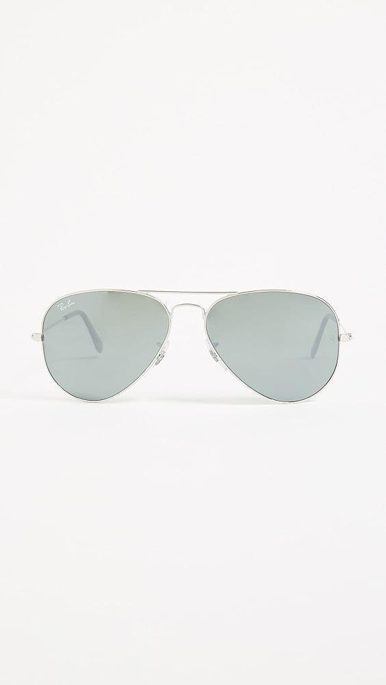 Ray-Ban Mirrored Original Aviator Sunglasses | Shopbop Product Image