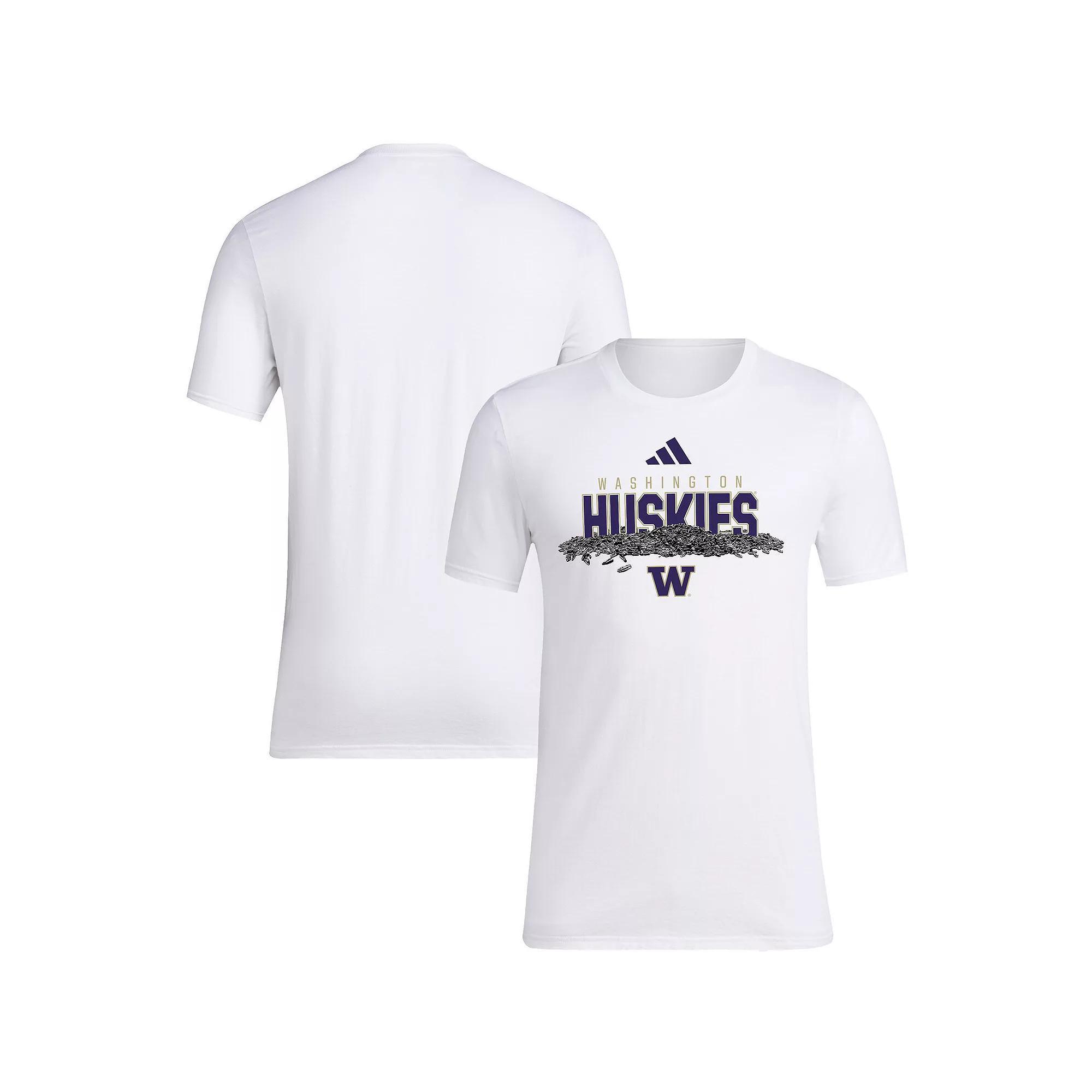 Men's adidas White Washington Huskies Baseball Sunflower Seeds T-Shirt, Size: XL Product Image