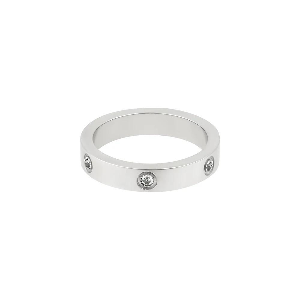 Adornia Tarnish Resistant Cubic Zirconia Pave Eternity Band Ring, Womens Silver Tone Product Image