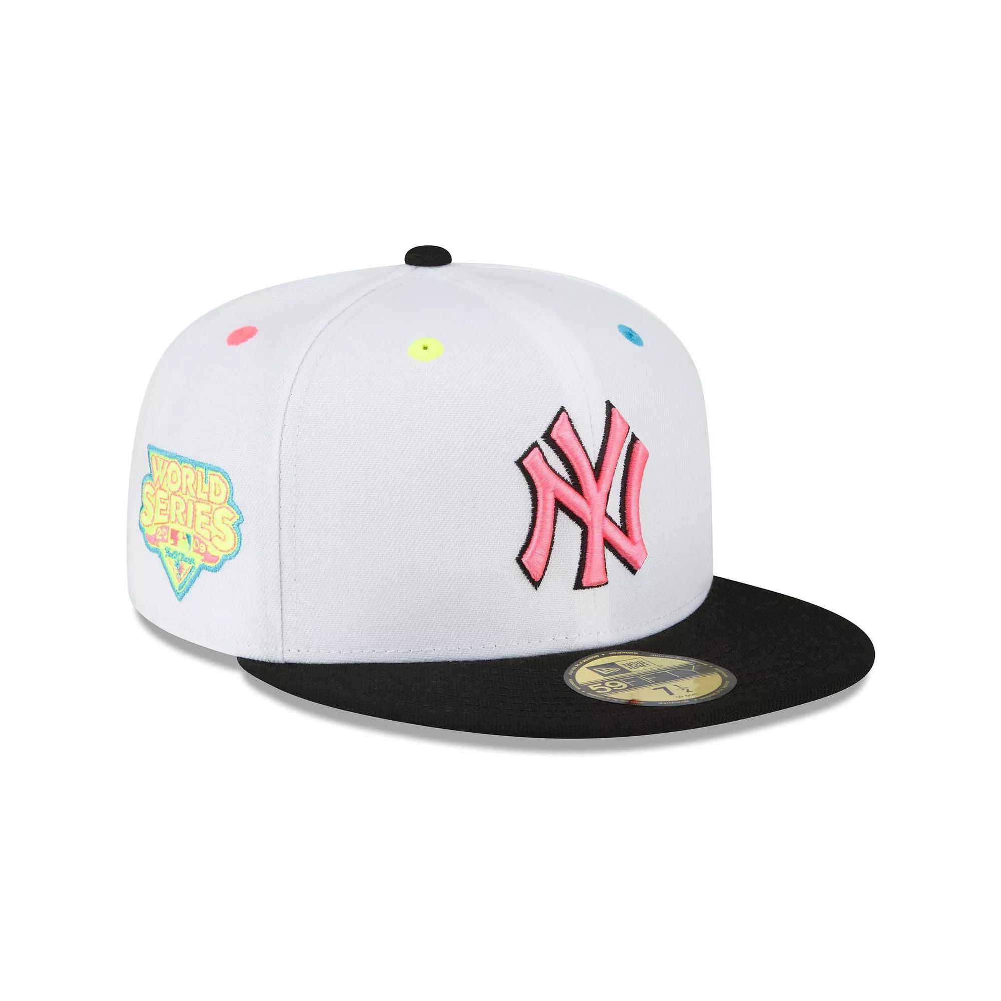 Men's New Era White New York Yankees Neon Eye 59FIFTY Fitted Hat, Size: 8 Product Image