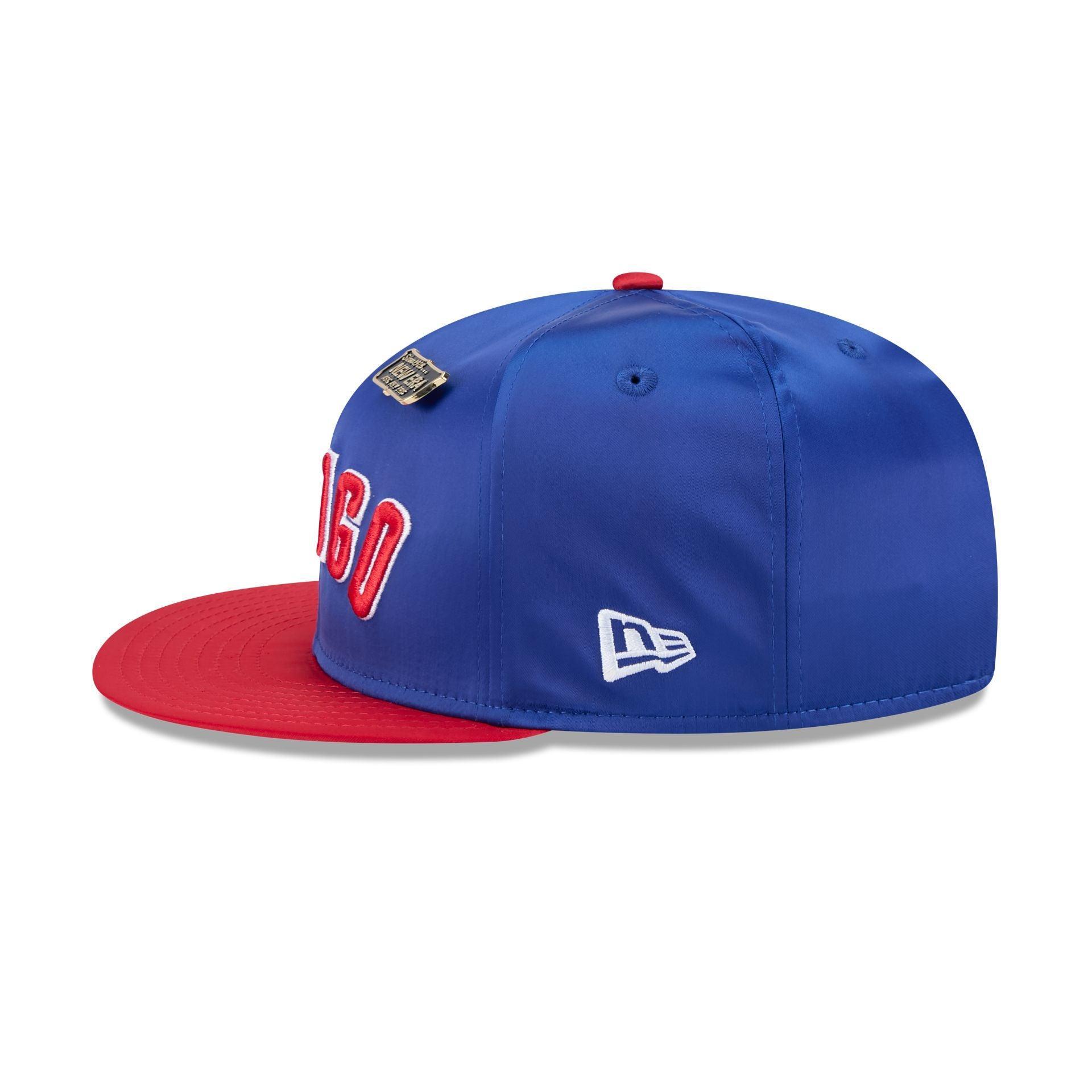 Chicago Cubs Satin Pin 9FIFTY Snapback Hat Male Product Image