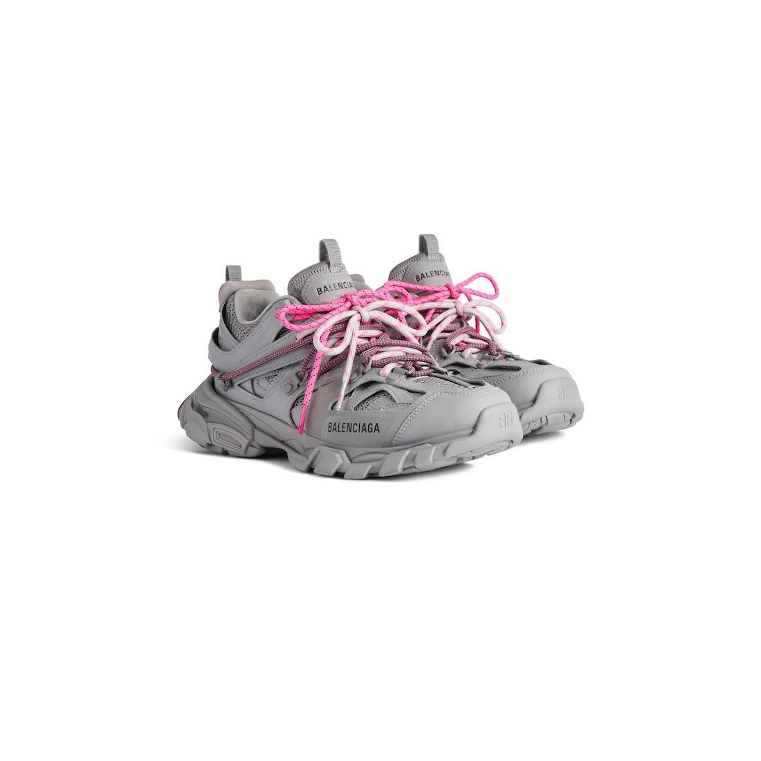 Women's Track Trail Laces Sneaker  in Grey/pink Product Image