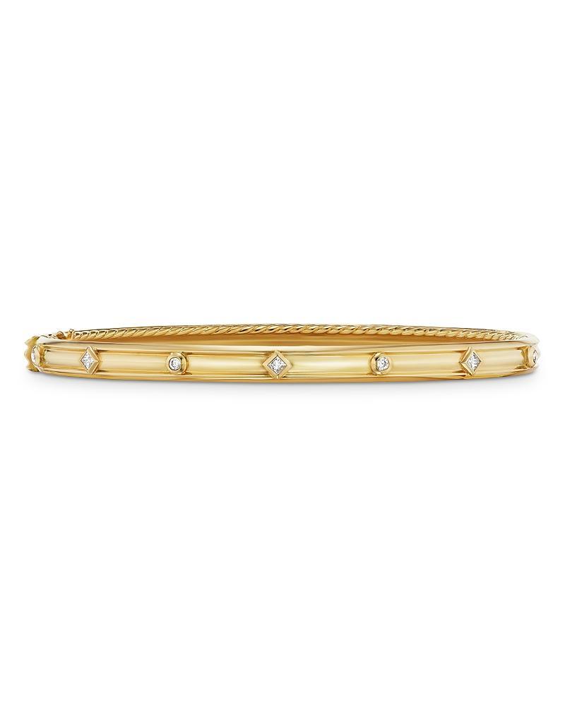 David Yurman 18K Yellow Gold Modern Renaissance Bangle Bracelet with Diamonds Product Image