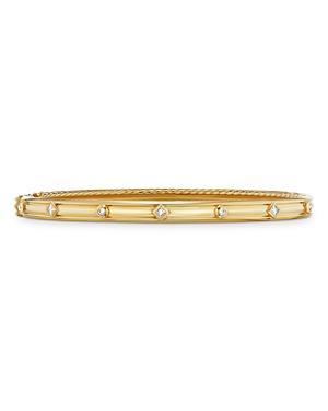 David Yurman 18K Yellow Gold Modern Renaissance Bangle Bracelet with Diamonds Product Image