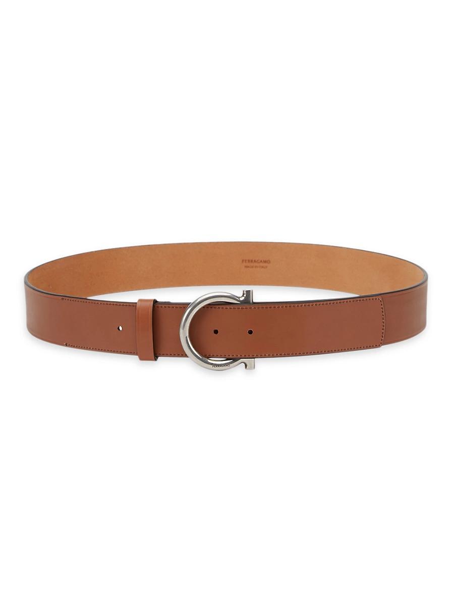Mens Gancini Leather Belt Product Image