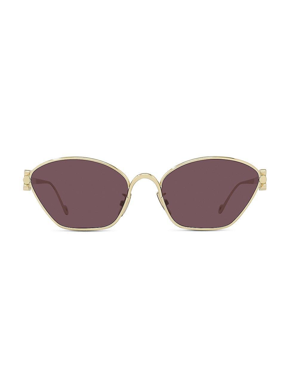 Mens Metal 57MM Cat-Eye Sunglasses Product Image