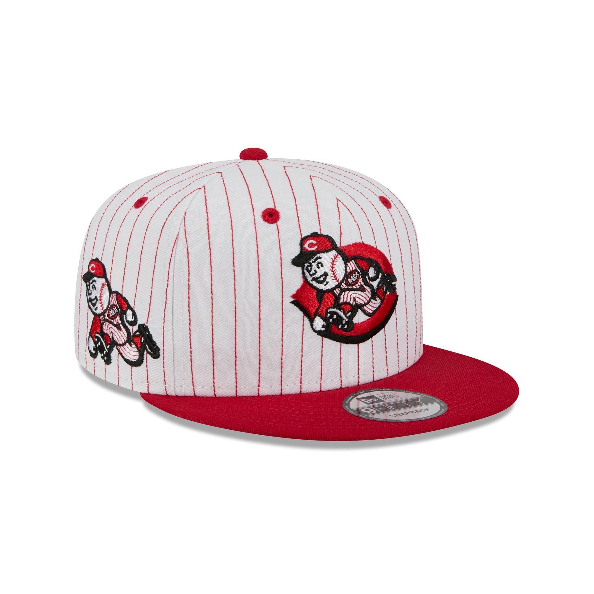 Cincinnati Reds Deceptor Pinstripe 9FIFTY Snapback Hat Male Product Image