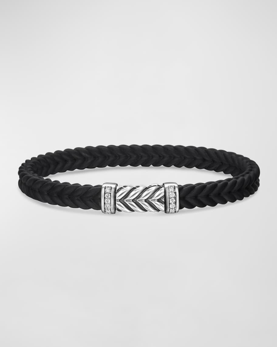 6mm Mens Chevron Rubber Bracelet Product Image