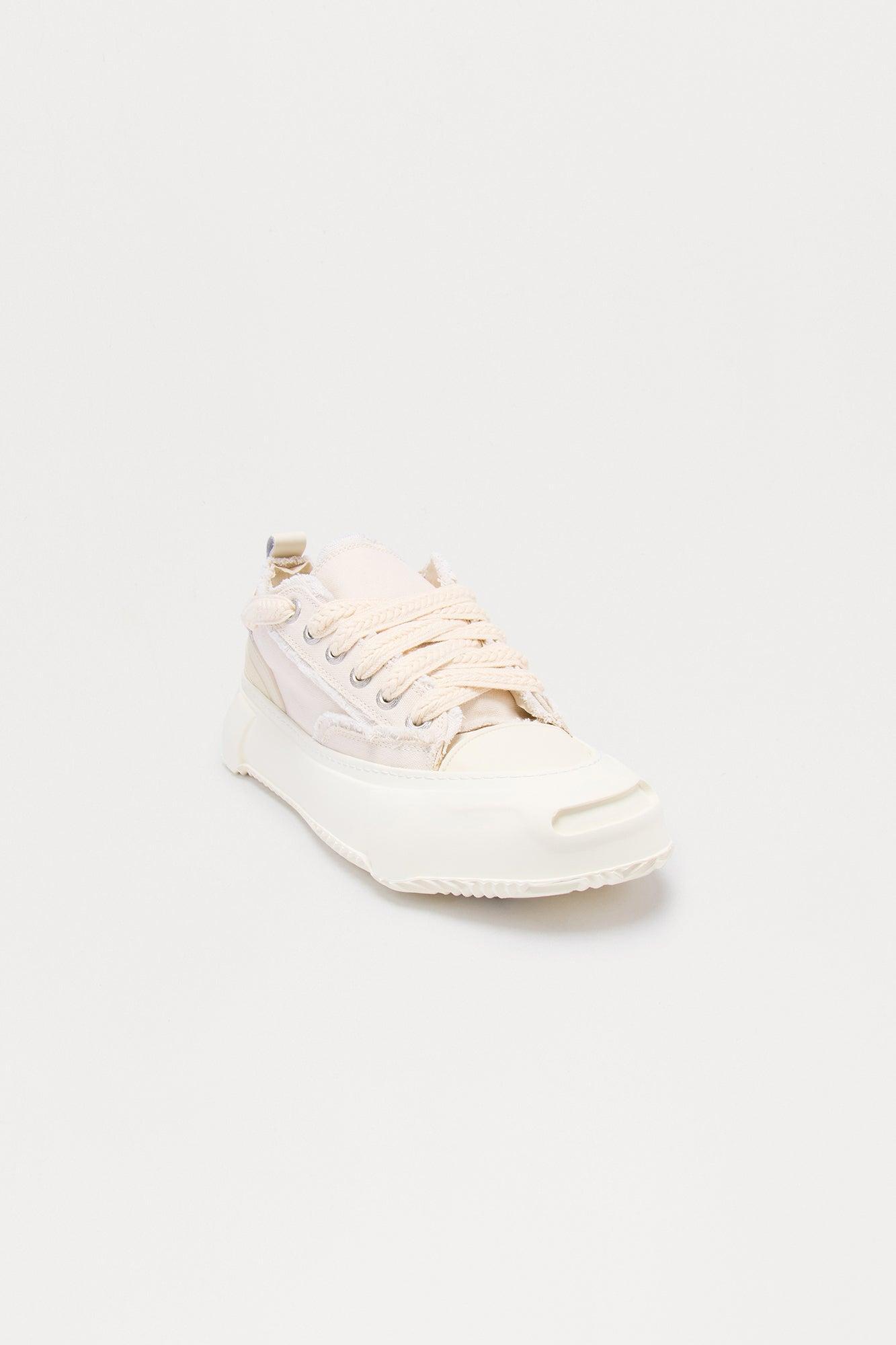 Bold Step Canvas Chunky Low Sneaker - Cream/combo Product Image