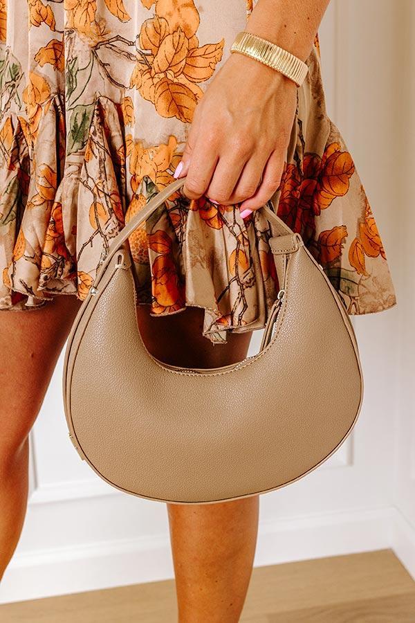 Chic Moment Faux Leather Purse In Mocha Product Image