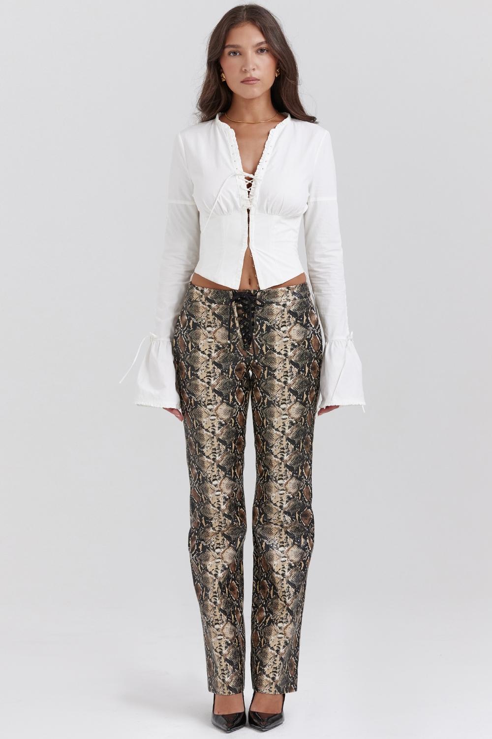 Vani Snake Print Fitted Jacket Product Image
