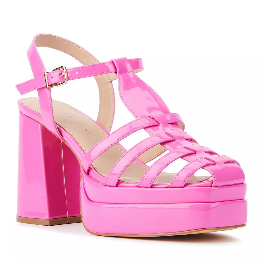 Fashion to Figure Kenna Women's Platform Sandals, Size: 12 Wide, Pink Product Image