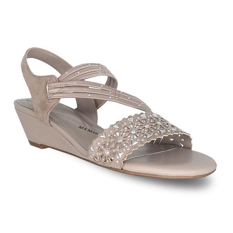 Impo Womens Gatrina Embellished Stretch Wedge Sandals Product Image