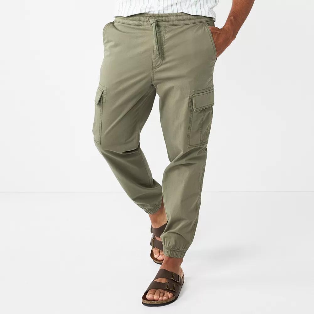 Men's Sonoma Goods For Life® Pull-On Cargo Jogger Pants, Size: Medium, Green Product Image