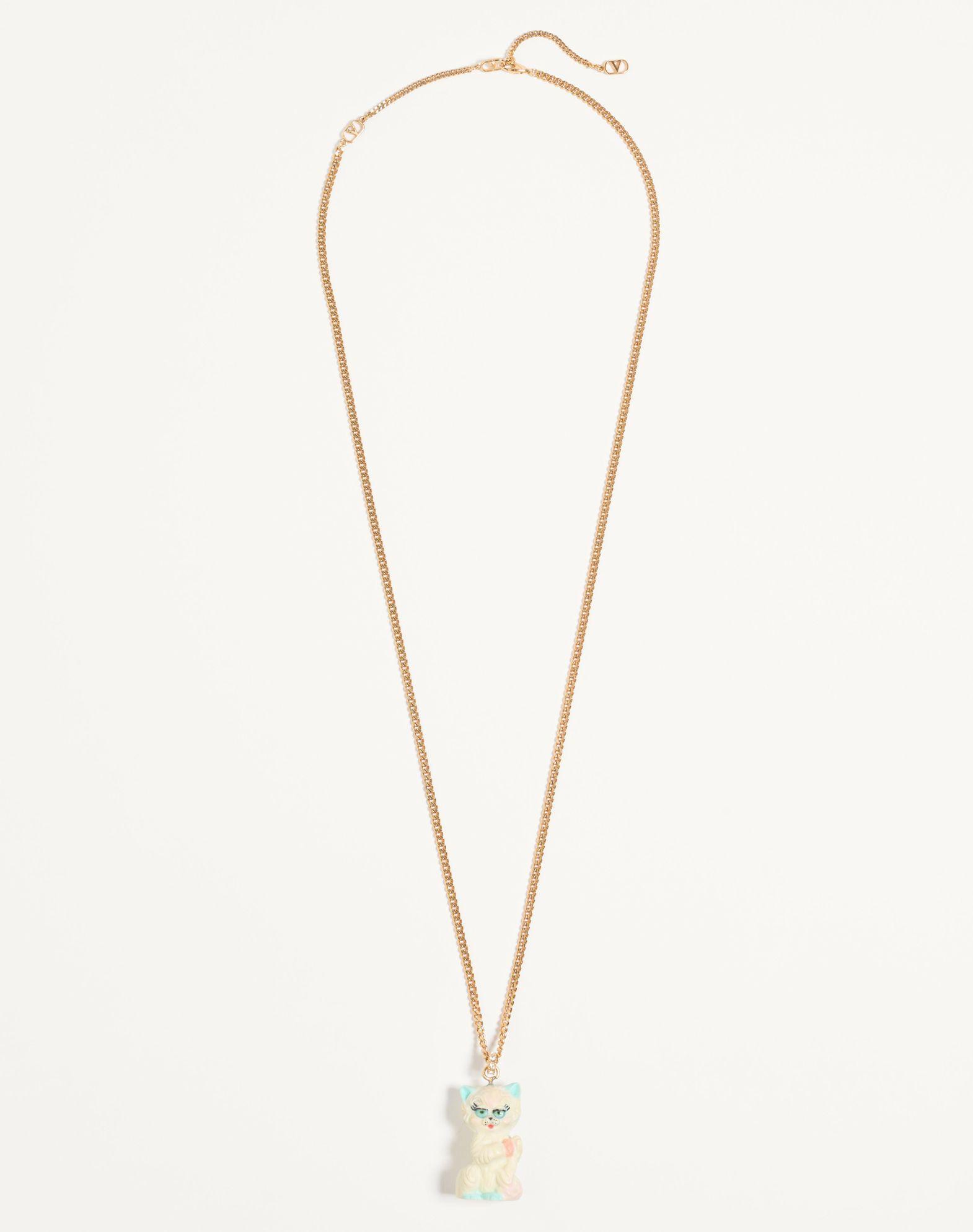 Valentino Garavani Le Chat De La Maison Necklace In Nylon And Metal Product Image
