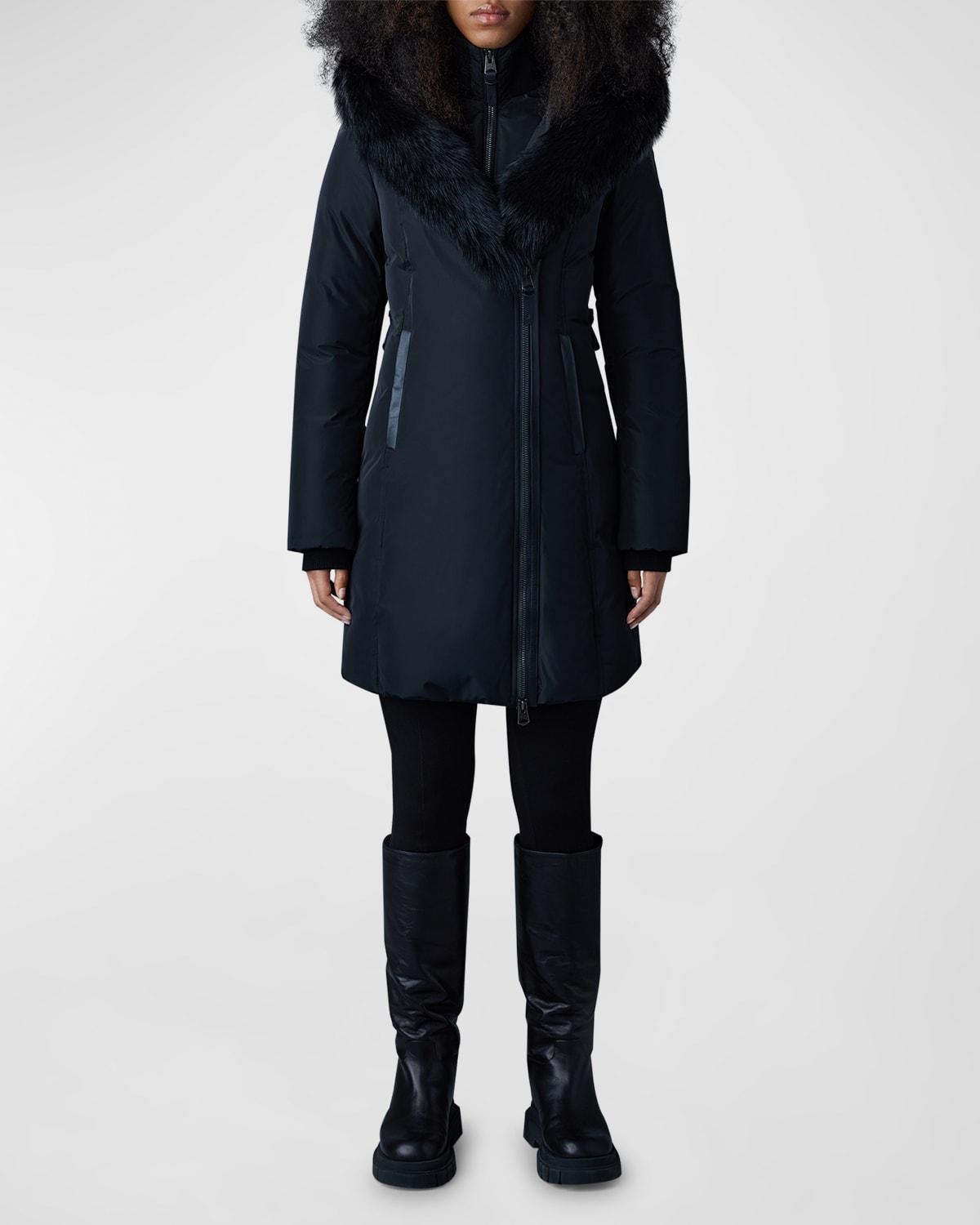 Mackage Kay Hooded Down Shearling Coat Product Image