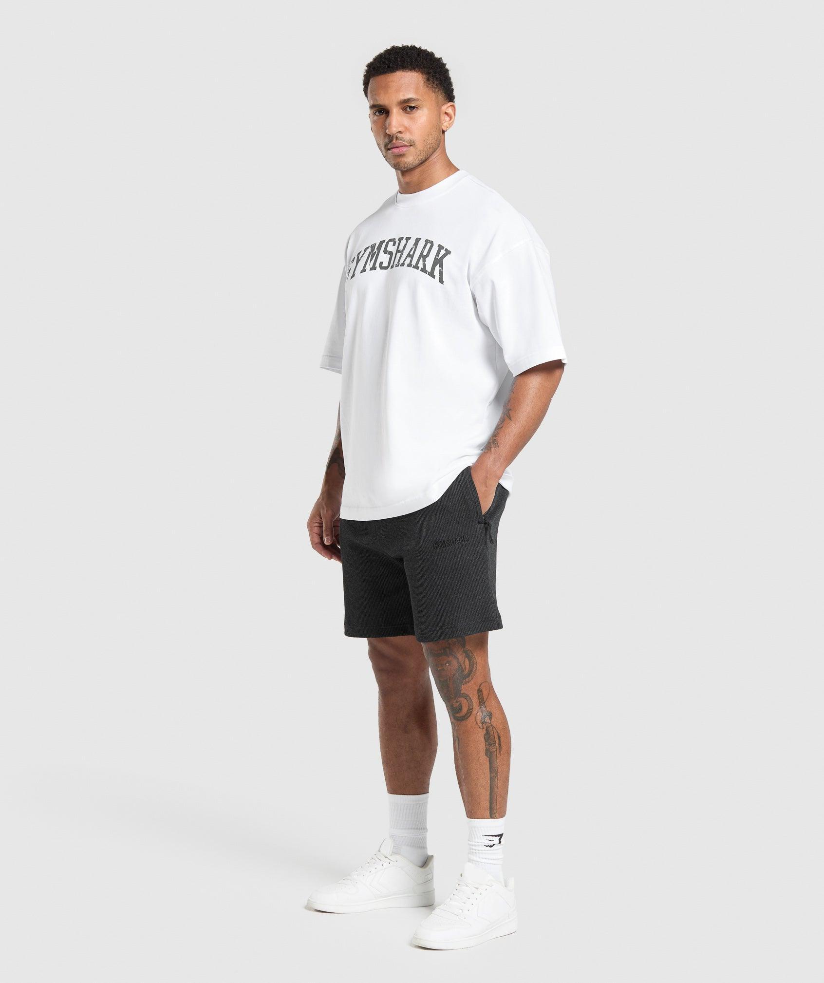 Gymshark Waffle Shorts - Black Male Product Image