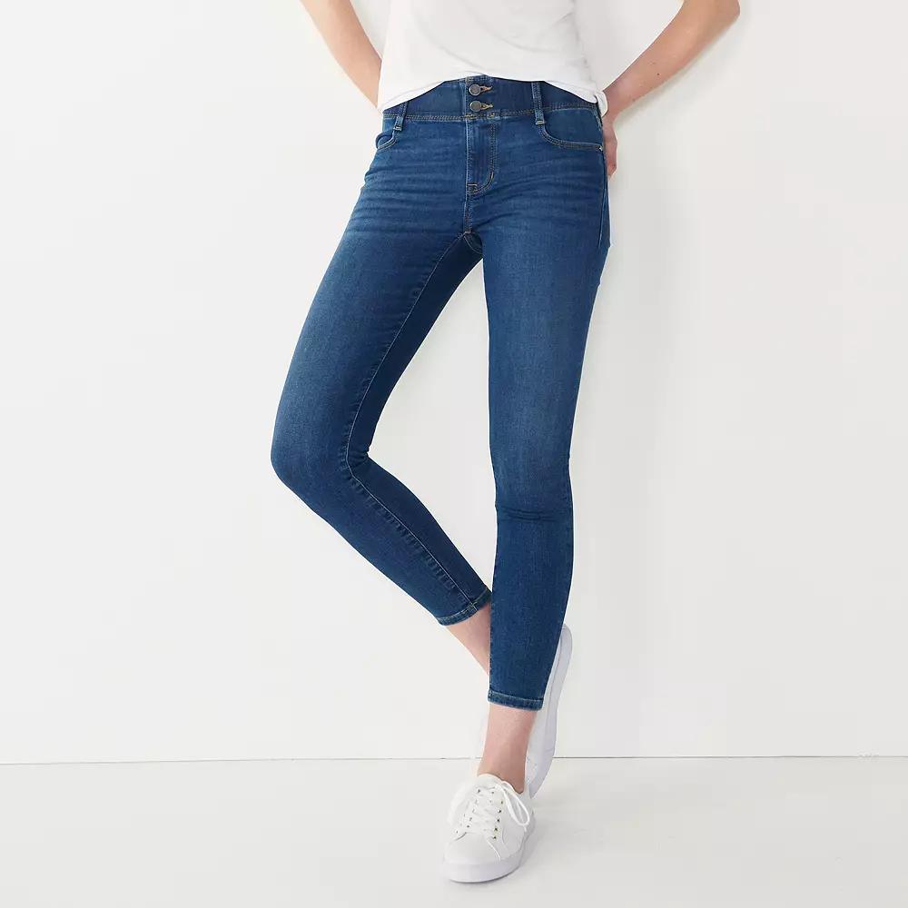 Women's Nine West Tummy-Control Skinny Jeans, Size: 2, Medium Blue Product Image