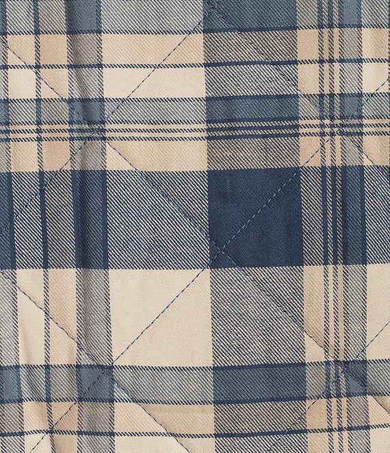 Roundtree & Yorke Long Sleeve Quilted Medium Plaid Shirt Jacket Product Image
