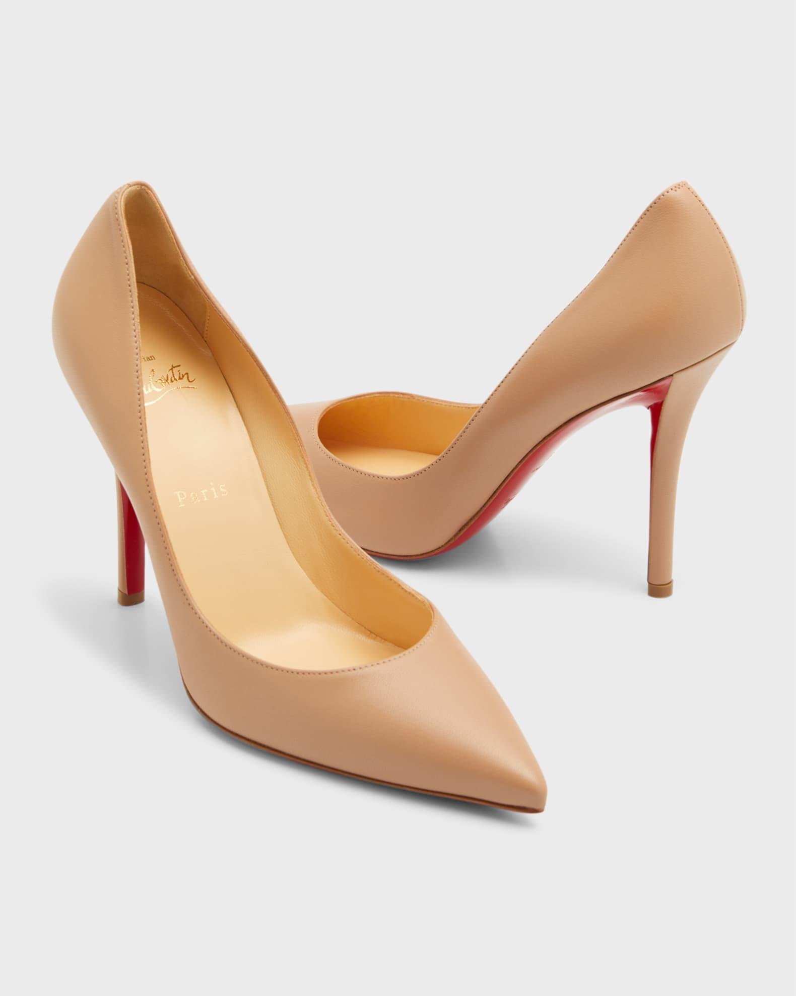Apostrophy Leather Pointed Red-Sole Pumps Product Image