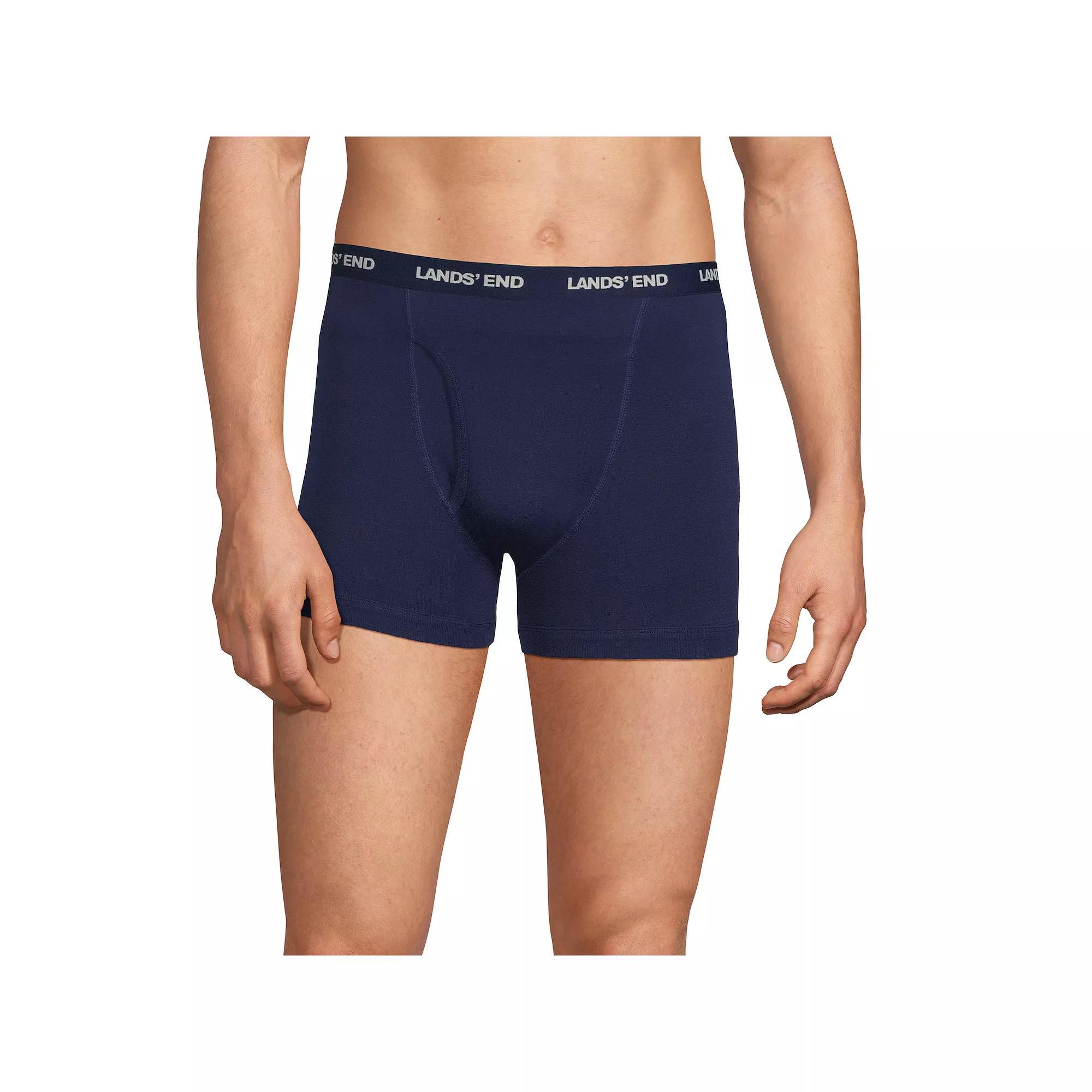 Men's Lands' End 3-pack Knit Boxer Briefs, Size: Small, Black Product Image