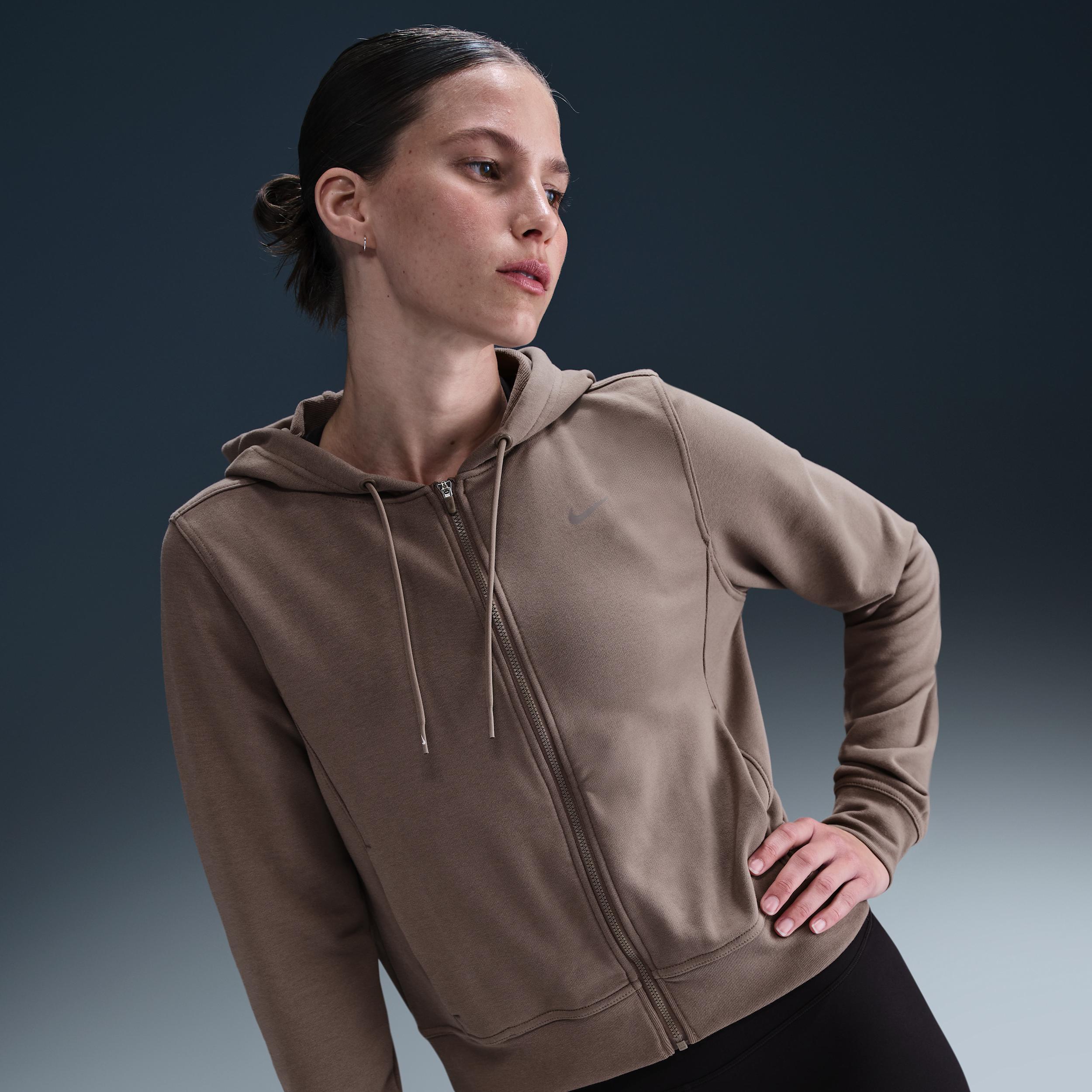 Nike Women's Dri-FIT One Full-Zip French Terry Hoodie Product Image