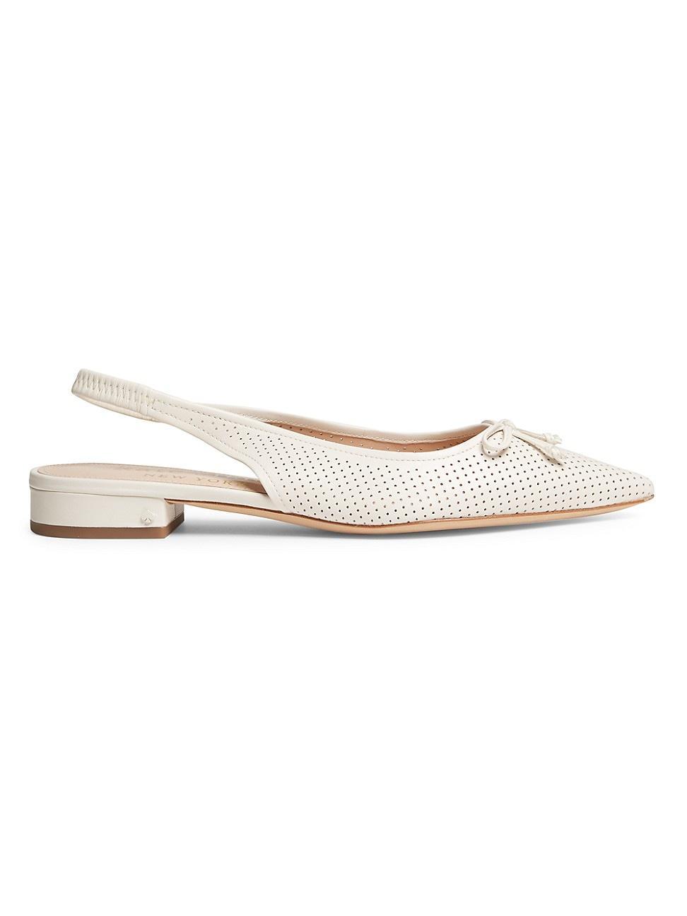 kate spade new york Womens Veronica Flat Pointed Toe Slingback Ballet Flats Product Image