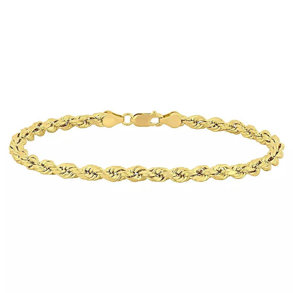 Stella Grace 10k Gold Men's Rope Chain Bracelet, Size: 9" Product Image