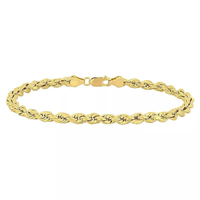 Stella Grace 10k Gold Men's Rope Chain Bracelet, Size: 9" Product Image
