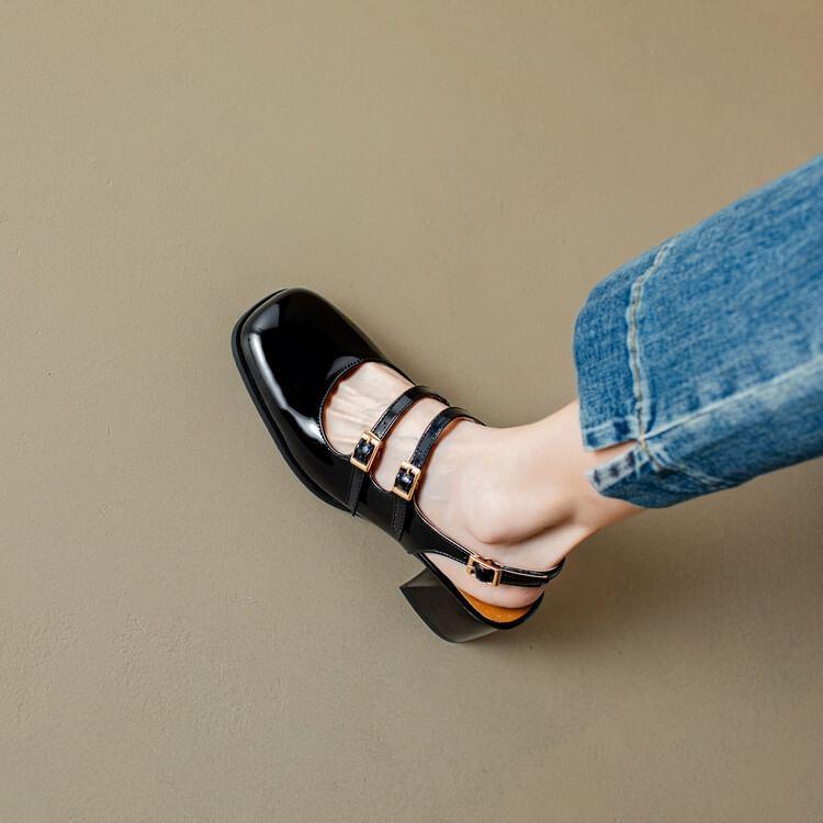 Block Heel Slingback Sandals Product Image