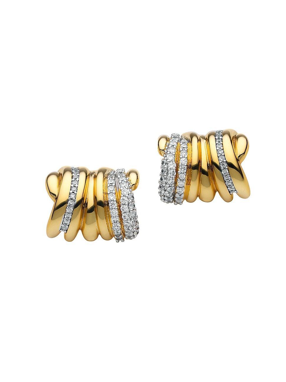 Womens Zagora Vallie 24K-Gold-Plated & Cubic Zirconia Earrings Product Image