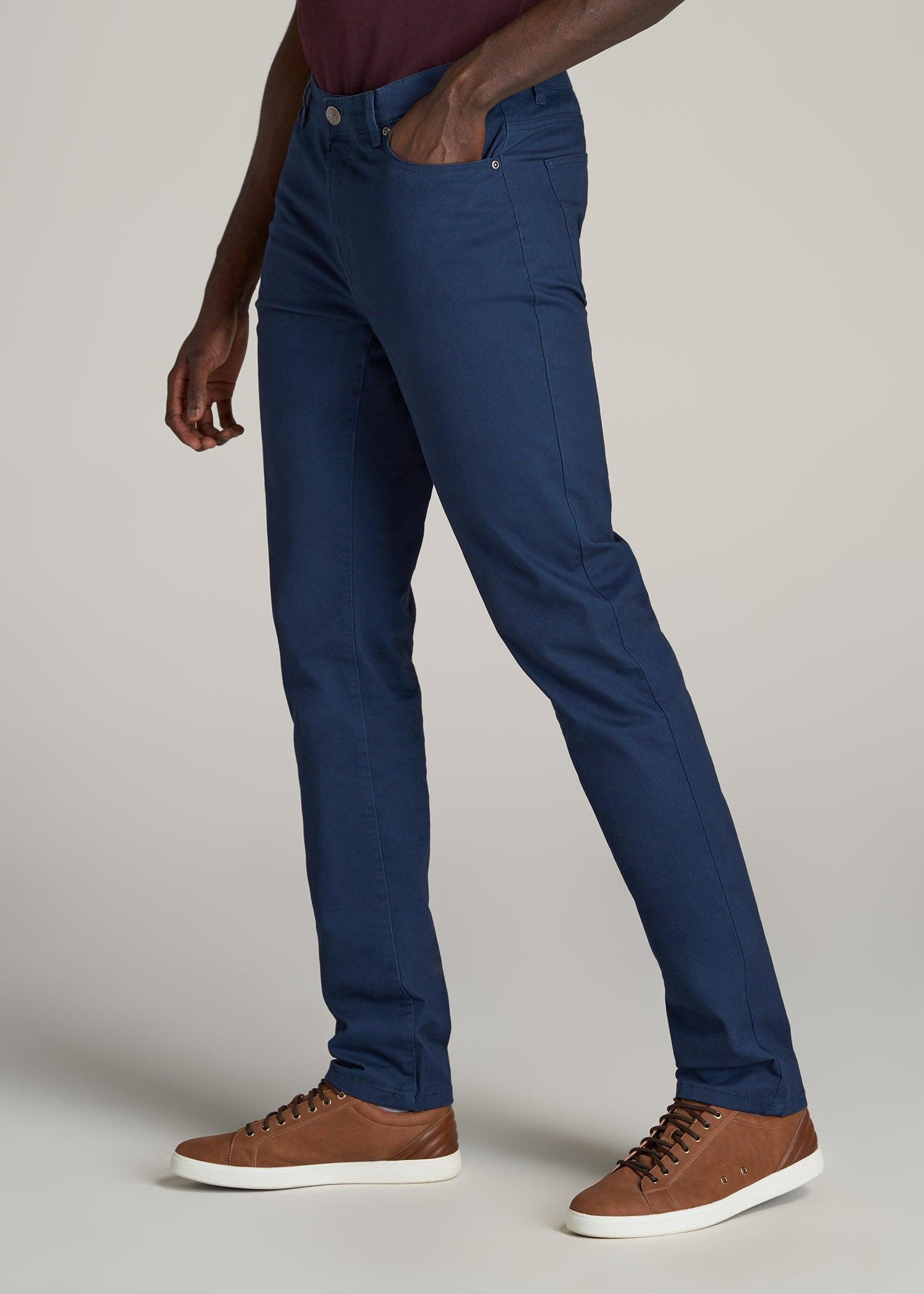 Dylan SLIM FIT Five-Pocket Pants For Tall Men in Marine Navy Product Image