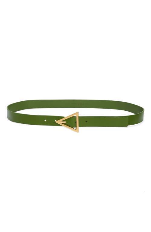 Womens Triangle-Buckle Leather Belt Product Image